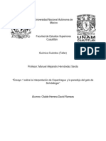 Ensayo 1 - Interpretación de Compenhague y El Gato de Schrödinger