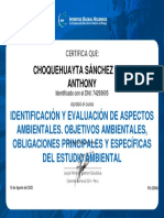 Curso IDENTIFICACIÓN Y EVALUACIÓN DE ASPECTOS AMBIENTALES. OBJETIVOS AMBIENTALES, OBLIGACIONES PRINCIPALES Y ESPECÍFICAS DEL ESTUDIO AMBIENTAL - doc 74293605 - CHOQUEHUAYTA SÁNCHEZ PAUL ANTHONY (1)