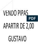 Vendo Pipas