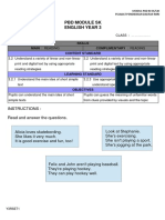 English Year 3 PBD 2