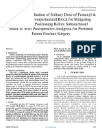 Comparative Evaluation of Solitary Dose of Fentanyl & Fascia Iliaca Compartmental Block for Mitigating Pain During Positioning Before Subarachnoid Block as Well Postoperative Analgesia for Proximal Femur Fracture Surger