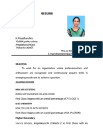 Resume for Assistant Professor K.Priyadharshini