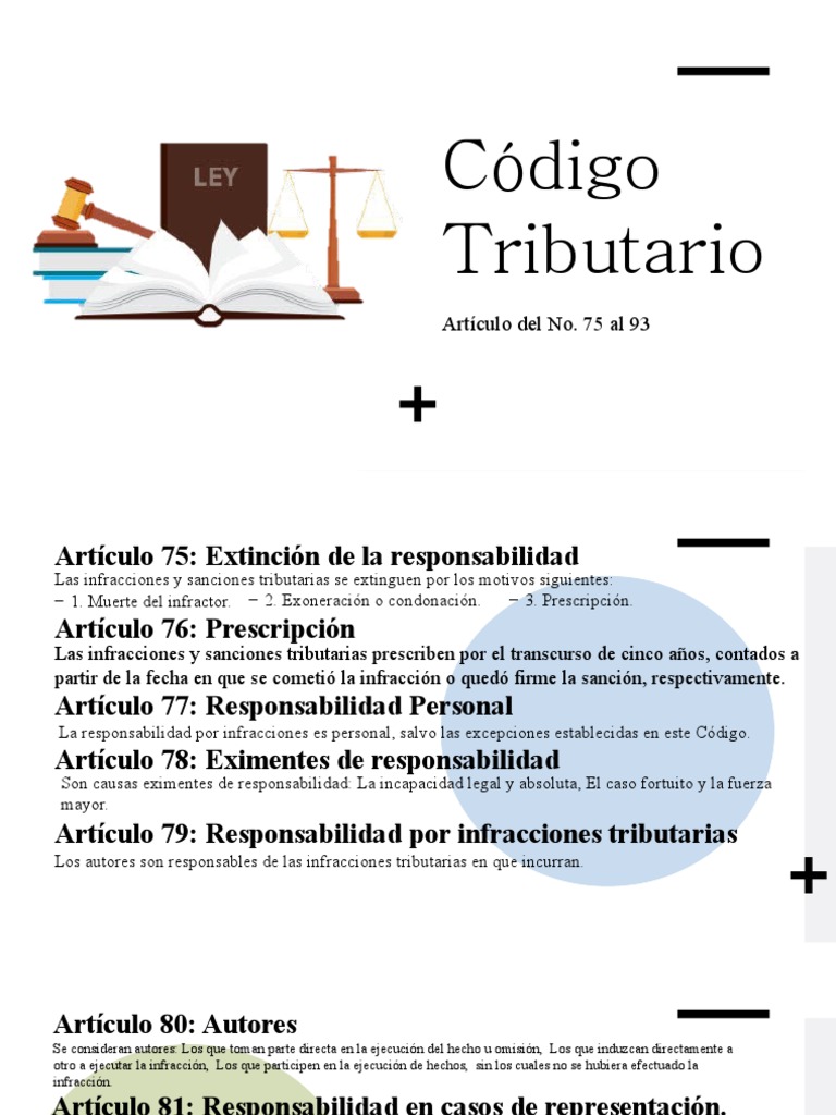 Artículos 75-93 del Código Tributario | PDF | Estatuto de limitaciones ...