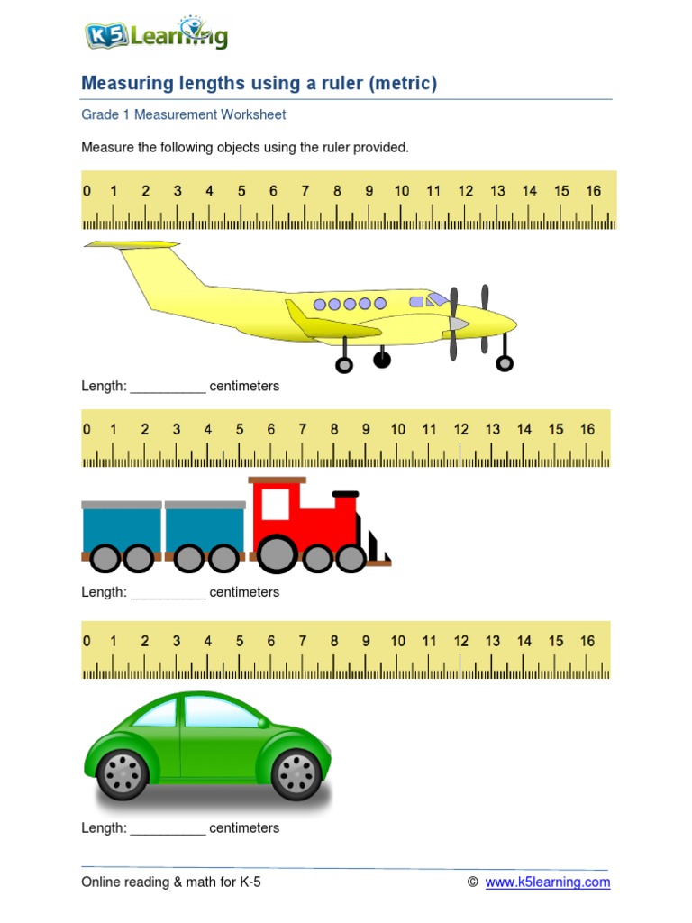 Grade 1 Measuring Length CM A PDF