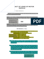 Contract of Lease of Motor Vehicle