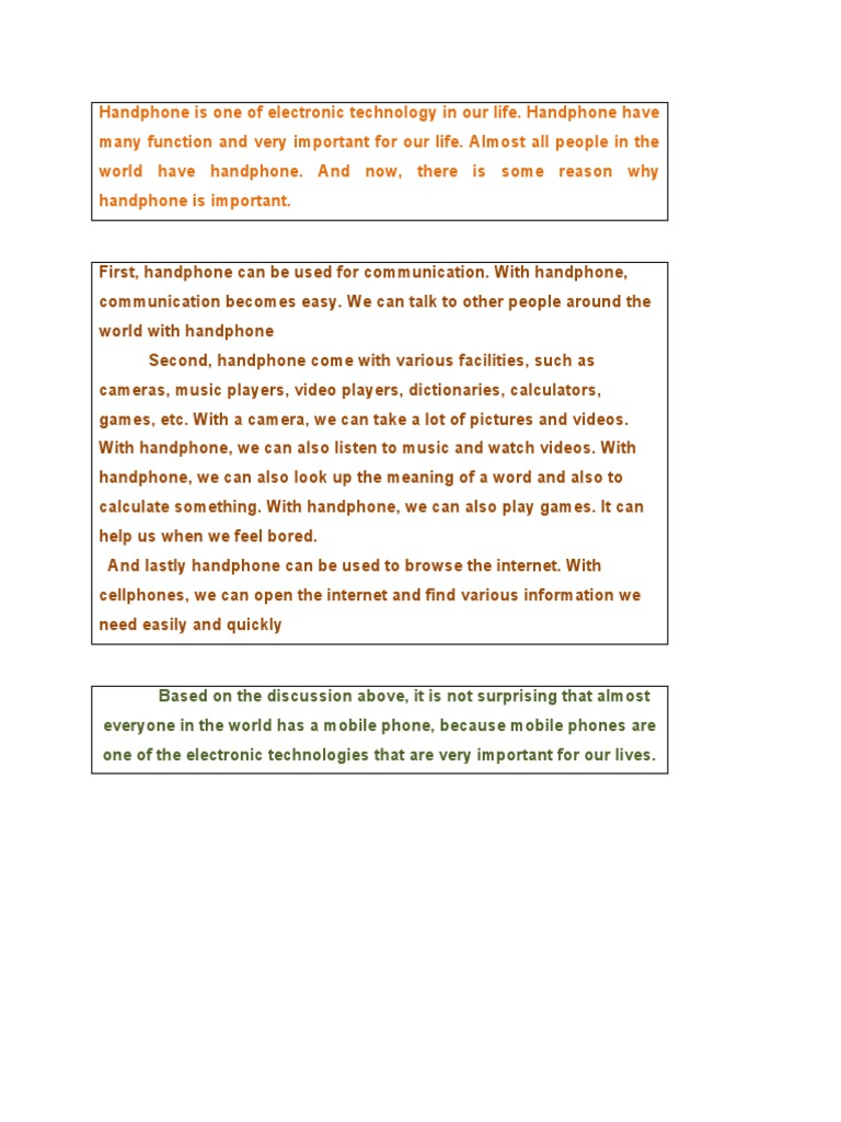 Handphone Is One of Electronic Technology in Our Life | PDF | Mobile ...