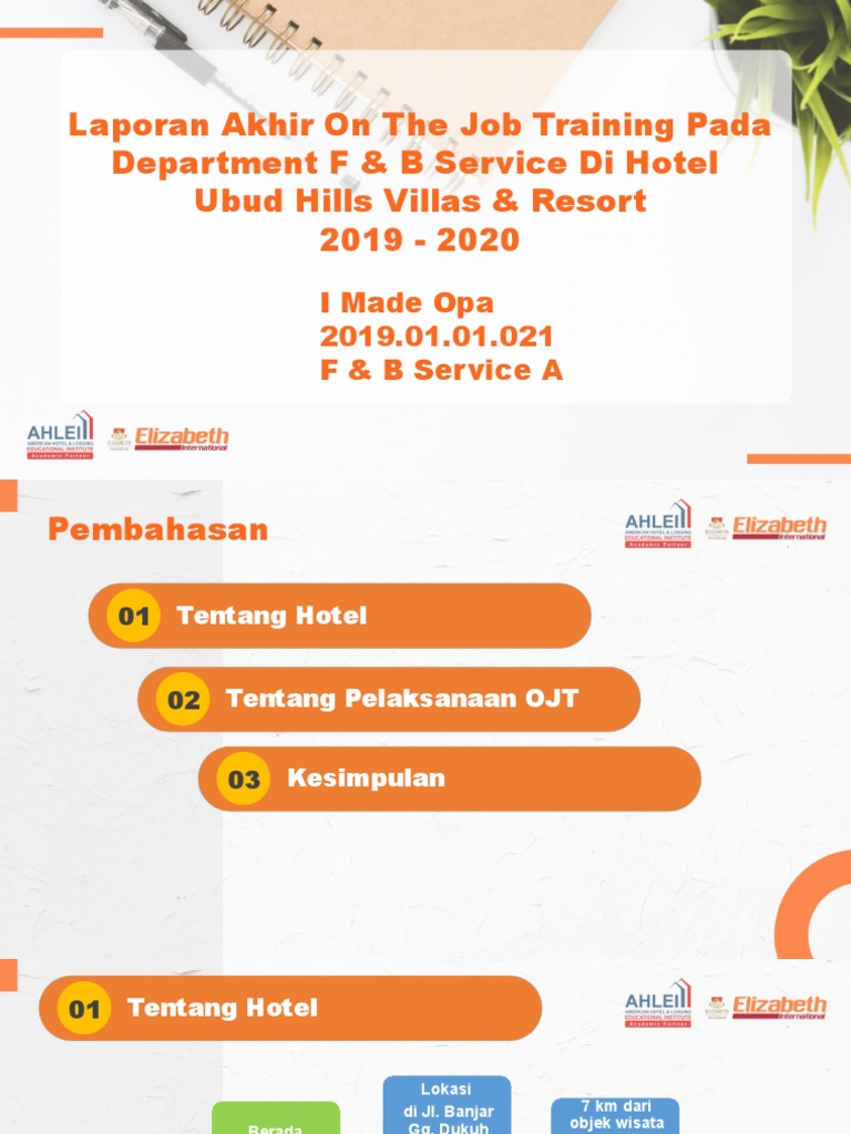 Presentasi Laporan Ojt Opa Pdf