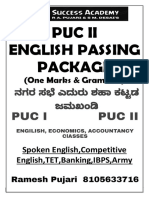 2nd PUC English 1 Marks IMP