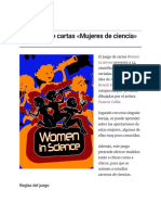 El Juego de Cartas "Mujeres de Ciencia" - Mujeres Con Ciencia