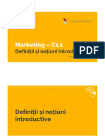 Marketing - C1 - Definitii Si Notiuni Introductive - 1
