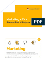 Marketing - C2 - Segmentare, Targetare - 1