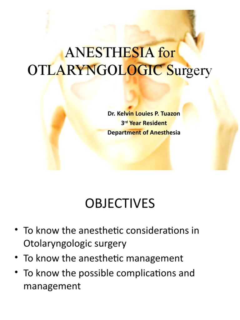ANESTHESIA For OTLARYNGOLOGIC Surgery PDF Sleep Apnea Respiratory
