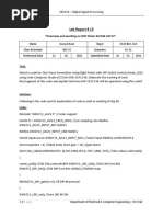 Lab Report # 13: "Overview and Working On DSP Stater Kit DSK C6713"