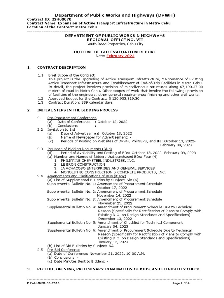 TECHNICAL BID EVALUATION REPORT SAMPLE visual data 7
