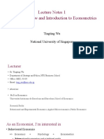 Lecture 1-Course Overview and Introduction of Econometrics