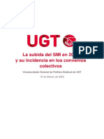 Informe Ugt - La Subida Del Smi en 2023 y Su Incidencia en Los Convenios Colectivos 