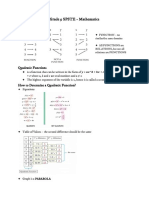 Grade 9 SPSTE - Mathematics Relation and Quadratic Functions