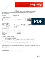 Lion Air eTicket Itinerary Receipt for Balikpapan to Ujung Pandang
