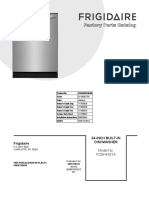 FRIGIDAIRE Dishwasher FDSH4501AS0A Service Manual