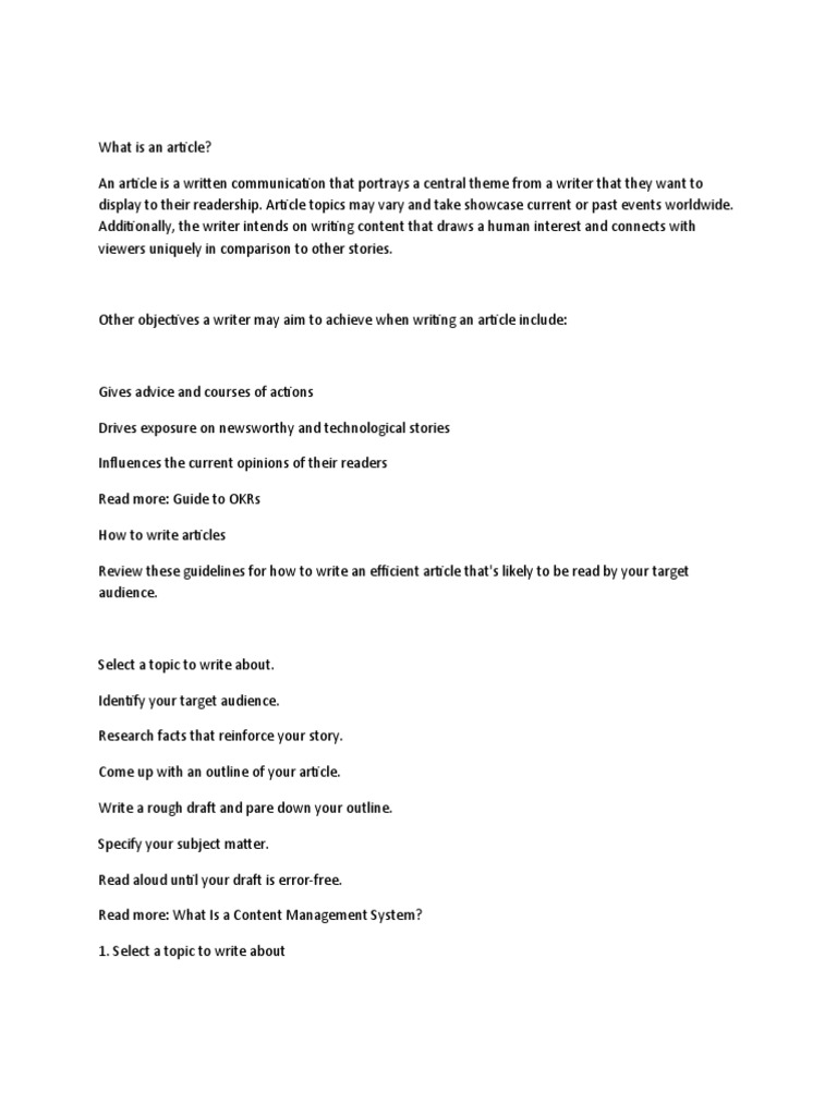 What Is An Article Pdf Communication Human Communication