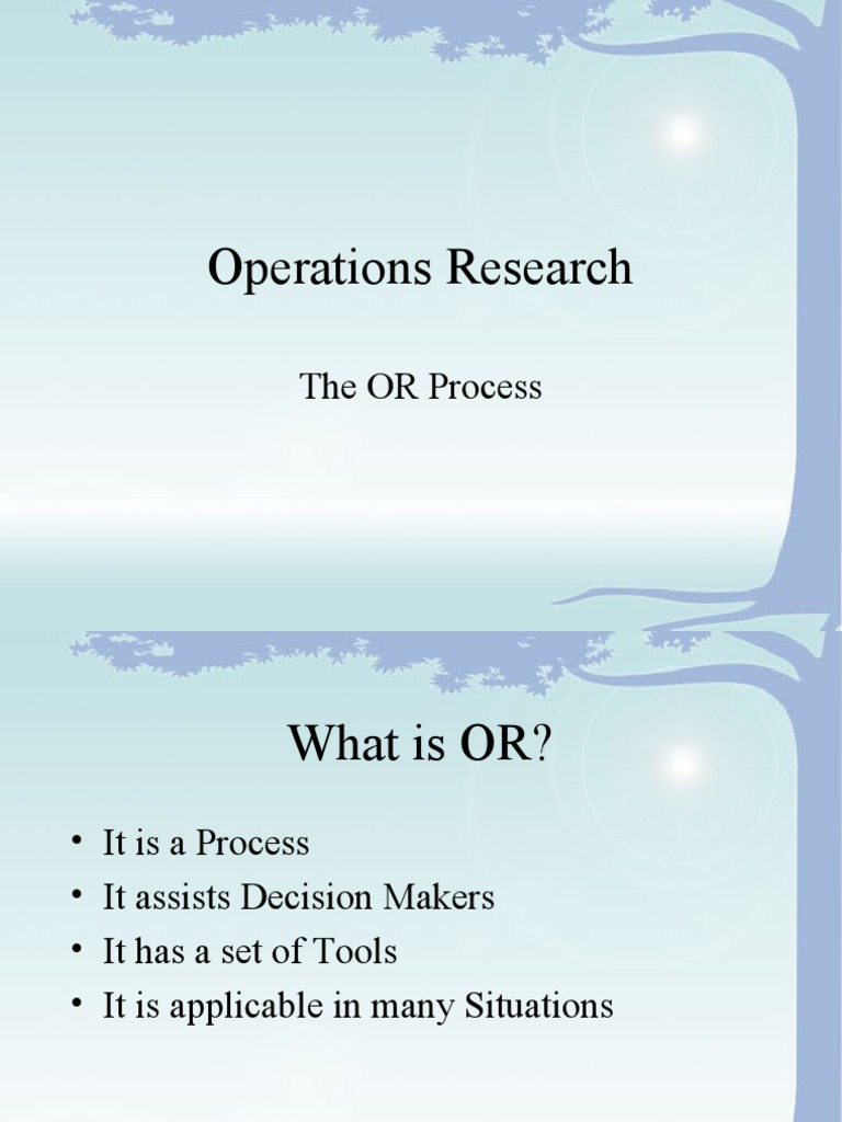 Operation Research | PDF | Operations Research | Scheduling (Production ...