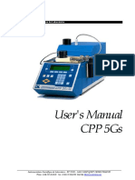 User's Manual CPP 5Gs: Instrumentation Scientifique de Laboratoire