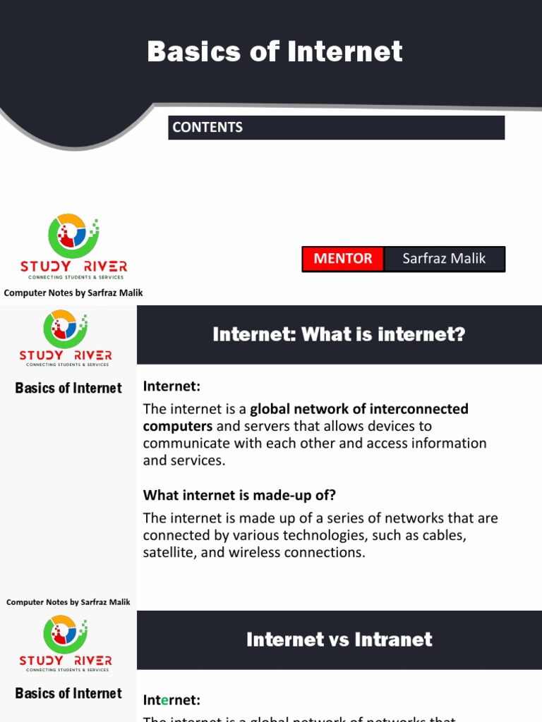 An Introduction to Internet Basics | PDF | World Wide Web | Internet & Web