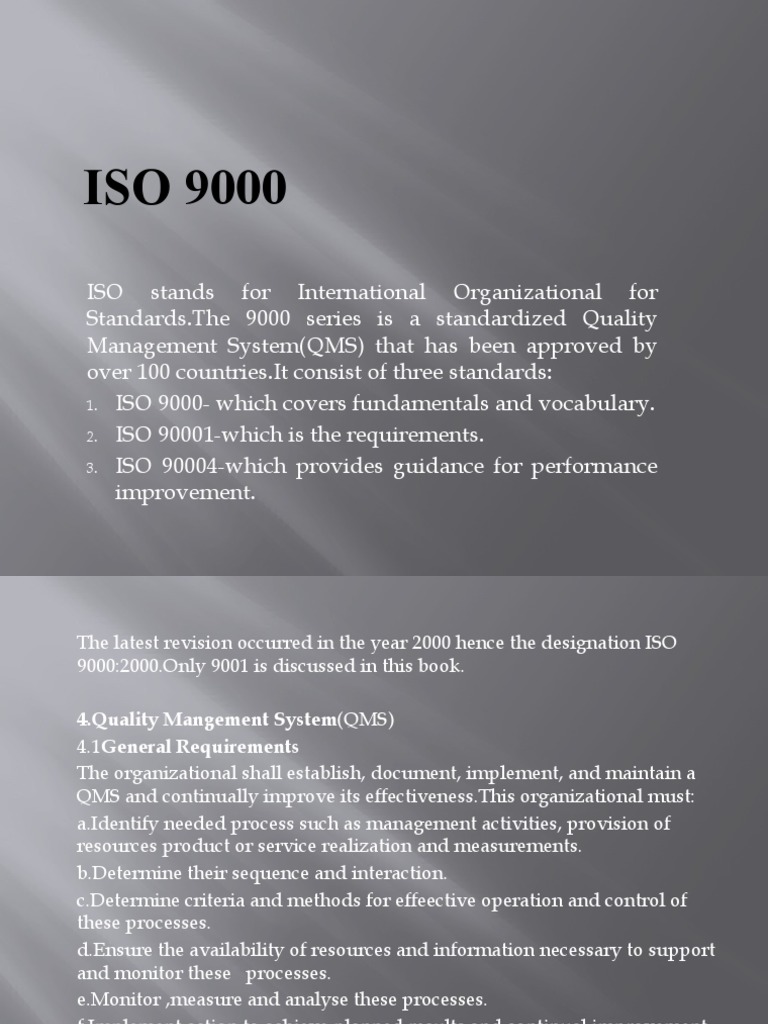Understanding ISO 9000 Quality Standards | PDF | Quality Management ...