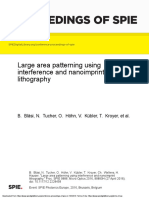 Proceedings of Spie: Large Area Patterning Using Interference and Nanoimprint Lithography