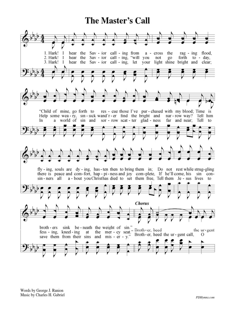 The Masters Call PDF