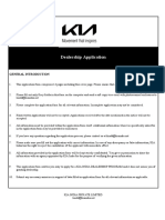 KIA India Dealer Application Form