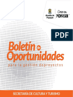 Boletin Oportunidades - Sec. Cultura y Turismo