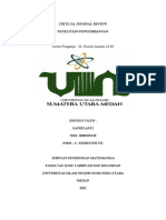 Uts (Critical Journal Review) - Penelitian Pengembangan - Safriyanti - 0305192110 - PMM-2 - Semester Vii