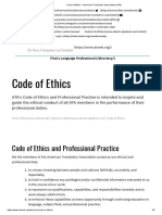 Code of Ethics - American Translators Association (ATA)