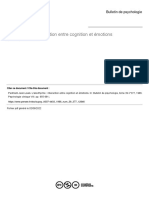 L'alexithymie, Interaction en Entre Cognition Et Émotions