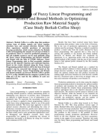 Application of Fuzzy Linear Programming and Branch and Bound Methods in Optimizing Production Raw Material Supply (Case Study Berkah Coffee Shop)