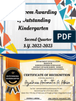Copy of Yellow Kindergarten Certificate Templates