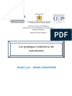 Exposé Imane Lakhouidmi, Les Pratiques Restrictives de Concurrence