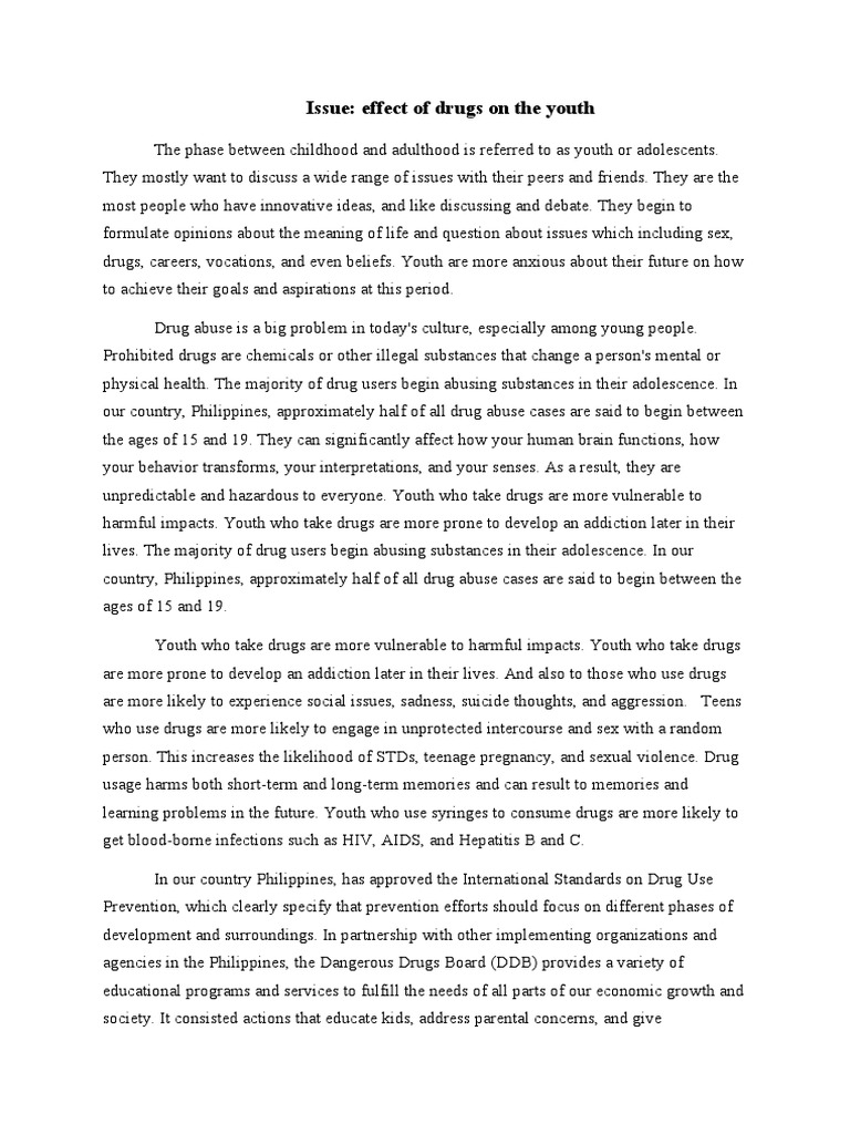 Youth Drug Abuse and Prevention Strategies | PDF | Adolescence ...