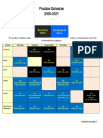 2020-2021 Practice Schedule