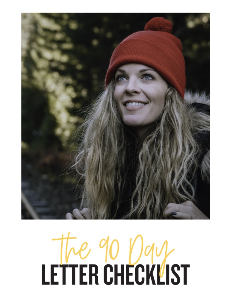 90 Day Letter Checklist | PDF | Feeling | Cognitive Science