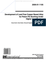 Development of Lead Free Copper Based Alloy For Piston Pin