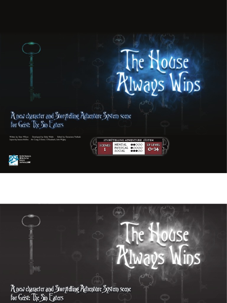 The House Always Wins (Geist The SinEaters) PDF Gambling Gaming