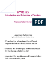 Introduction and Principles of Tourism: Transportation Sector