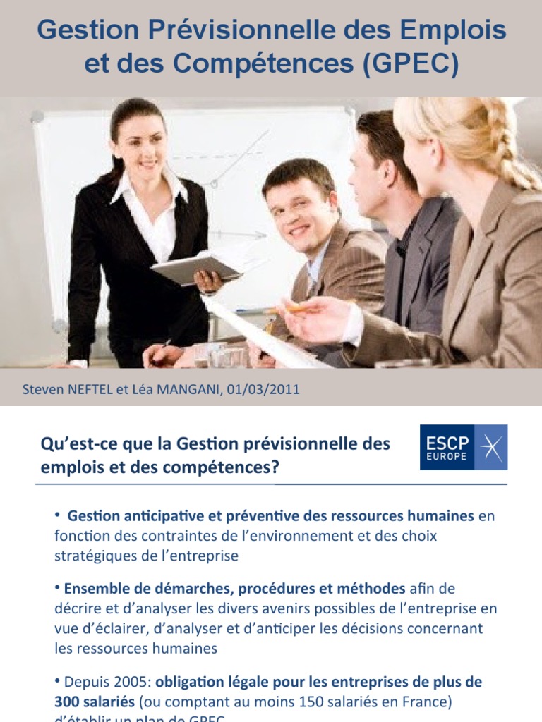 GPEC : Anticipation des Compétences en RH | PDF | Compétence ...