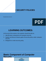 Lesson 3 Threats and Security Policy
