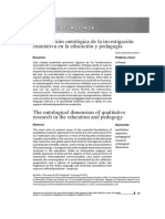 Astete Barrechea. La Dimensión Ontológica de La Investigación Cualitativa en La Educación y Pedagogía 2016