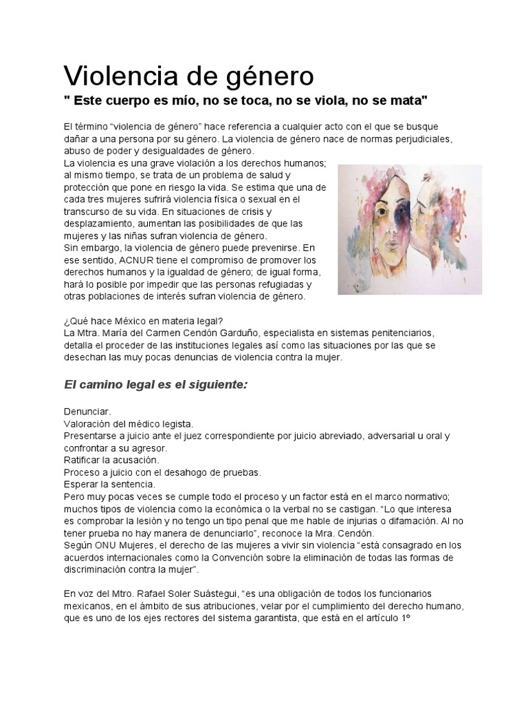 Violencia de Género | PDF | La violencia contra las mujeres | Violación