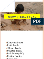 SIFAT FISIKA TANAH