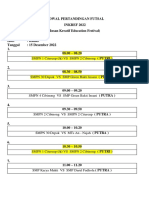 JADWAL PERTANDINGAN FUTSAl